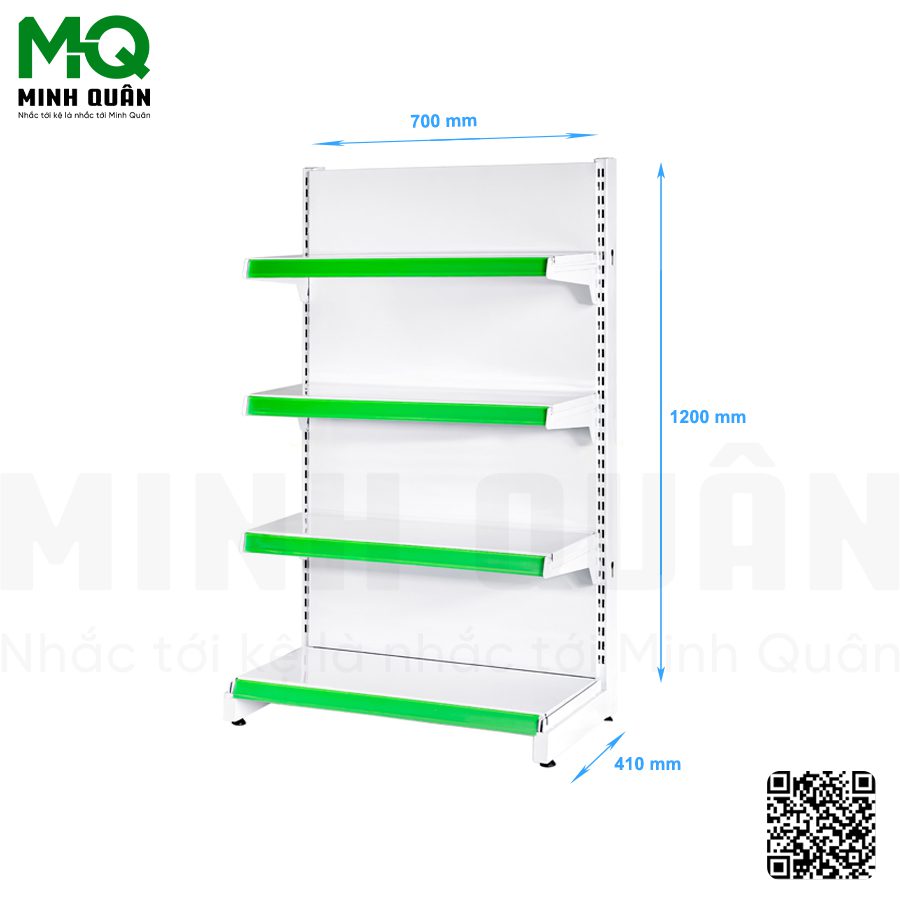 Kệ đơn lưng tôn kín 4 tầng