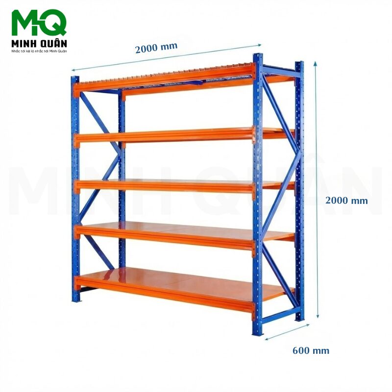 Kệ Trung Tải 5 Tầng D2000 x R600 x C2000 (mm)