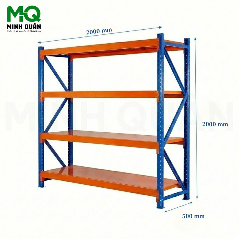 Kệ Trung Tải 4 Tầng D2000 x R500 x C2000 (mm)